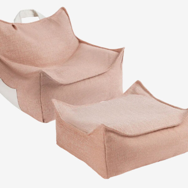 Outdoor Sitzsack & Ottoman-Set Farbe Seashell