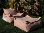 Outdoor Sitzsack & Ottoman-Set Farbe Seashell – Bild 4