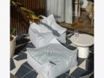 Outdoor Sitzsack & Ottoman-Set Farbe Azure – Bild 4