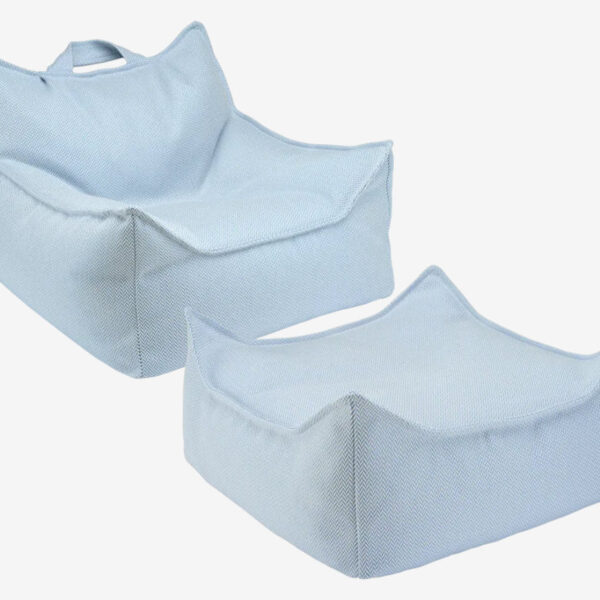 Outdoor Sitzsack & Ottoman-Set Farbe Azure