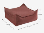 Outdoor Sitzsack & Ottoman-Set Farbe Granatapfel – Bild 3