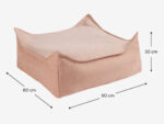 Outdoor Sitzsack & Ottoman-Set Farbe Seashell – Bild 7