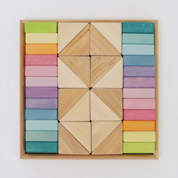 Holzbausteine Pastell Duo
