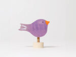 Steckfigur sitzender Vogel