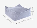 Set Kindersessel Sitzsack & Ottoman – Blaubeerblau – Bild 4