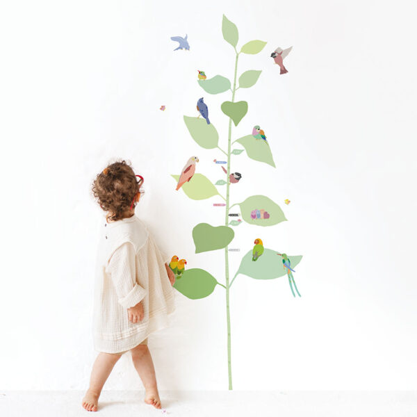 MIMI'lou Kinder-Messlatte WITH THE BIRDS