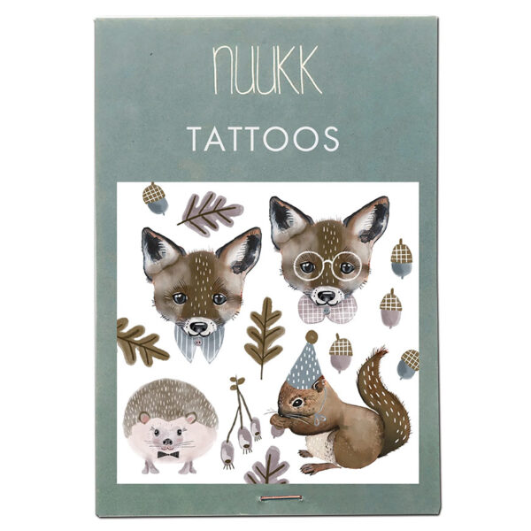 Bio Tattoo Fuchs und Eichhörnchen, NUUKK