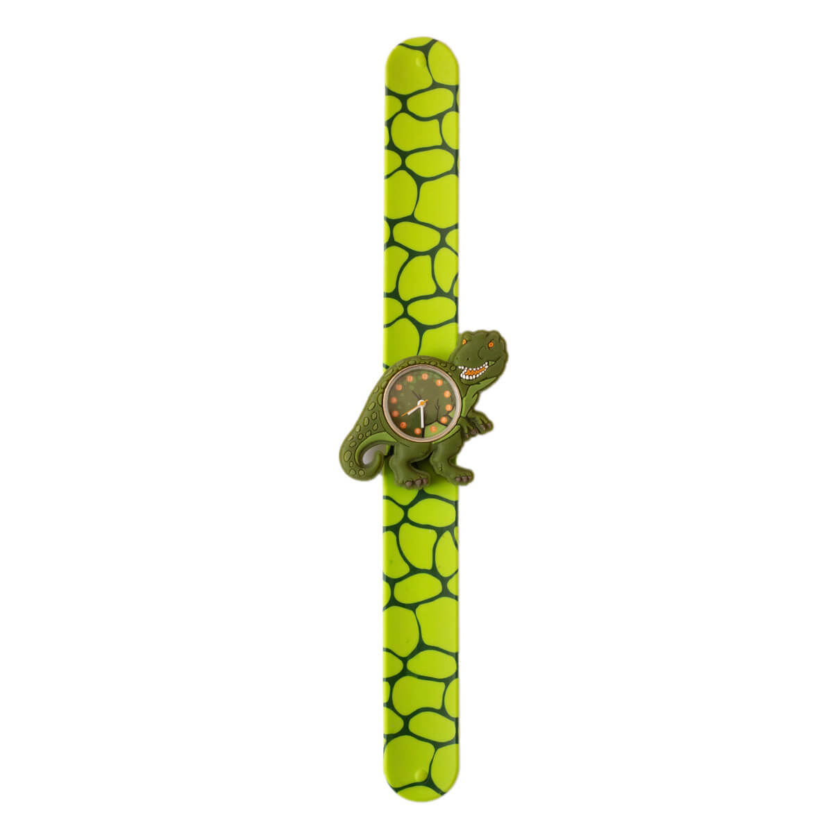 mava-design-slap-watch-kinderuhr-t-rex-gruen-silikonarmband-filipok.jpg Slap Watch Kinderuhr T-Rex – Bild 1