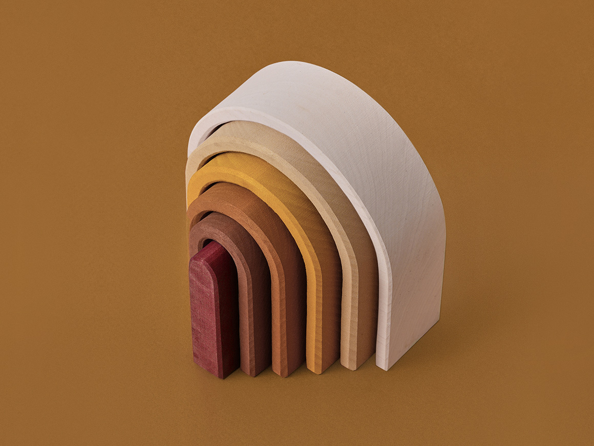 raduga-grez-Oval-rainbow.jpg "Oval Rainbow" Stapelbogen Holz, RADUGA GREZ – Bild 1
