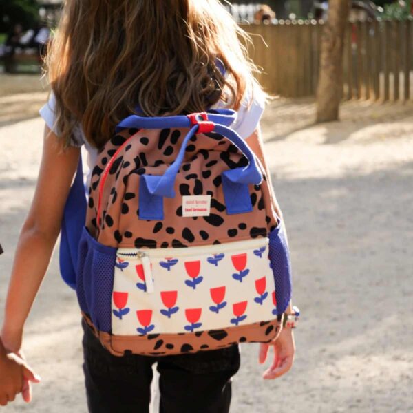Leopard and Flowers Backpack – MINI KYOMO x Taxi Brousse