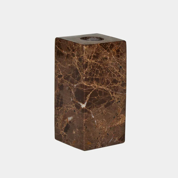 Savi Square Marble Candleholder - High