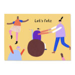 Postkarte „Let’s Fetz“