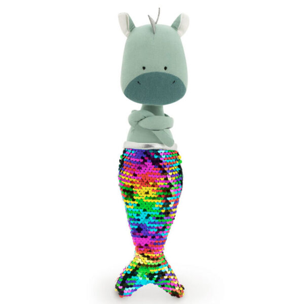 Andy der Drache als Meerjungfrau-Kuscheltier von Orange Toys, ca. 29 cm groß, weiches Stofftier für Kinder im fantasievollen Meerjungfrauen-Outfit.