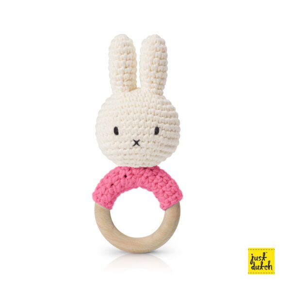 MIFFY Geh&auml;kelter Greifling / Rassel, rosa