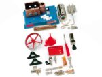 Wilesco D5 Bausatz zum Aufbau einer Modelldampfmaschine mit Messingkessel und Dampfpfeife.