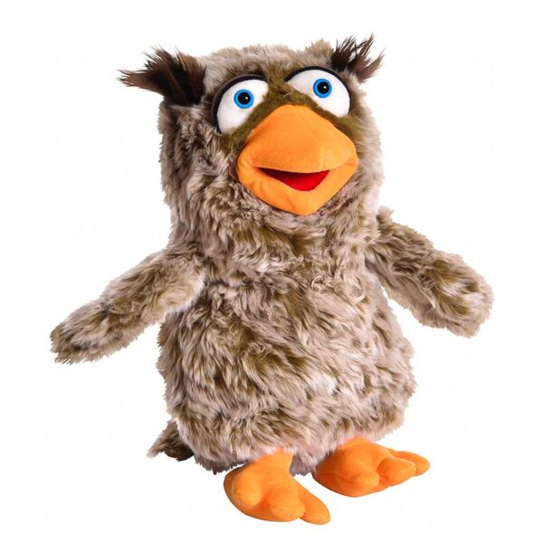 Eulalie die Eule W666 von LIVING PUPPETS – 40 cm große Eulen-Handpuppe