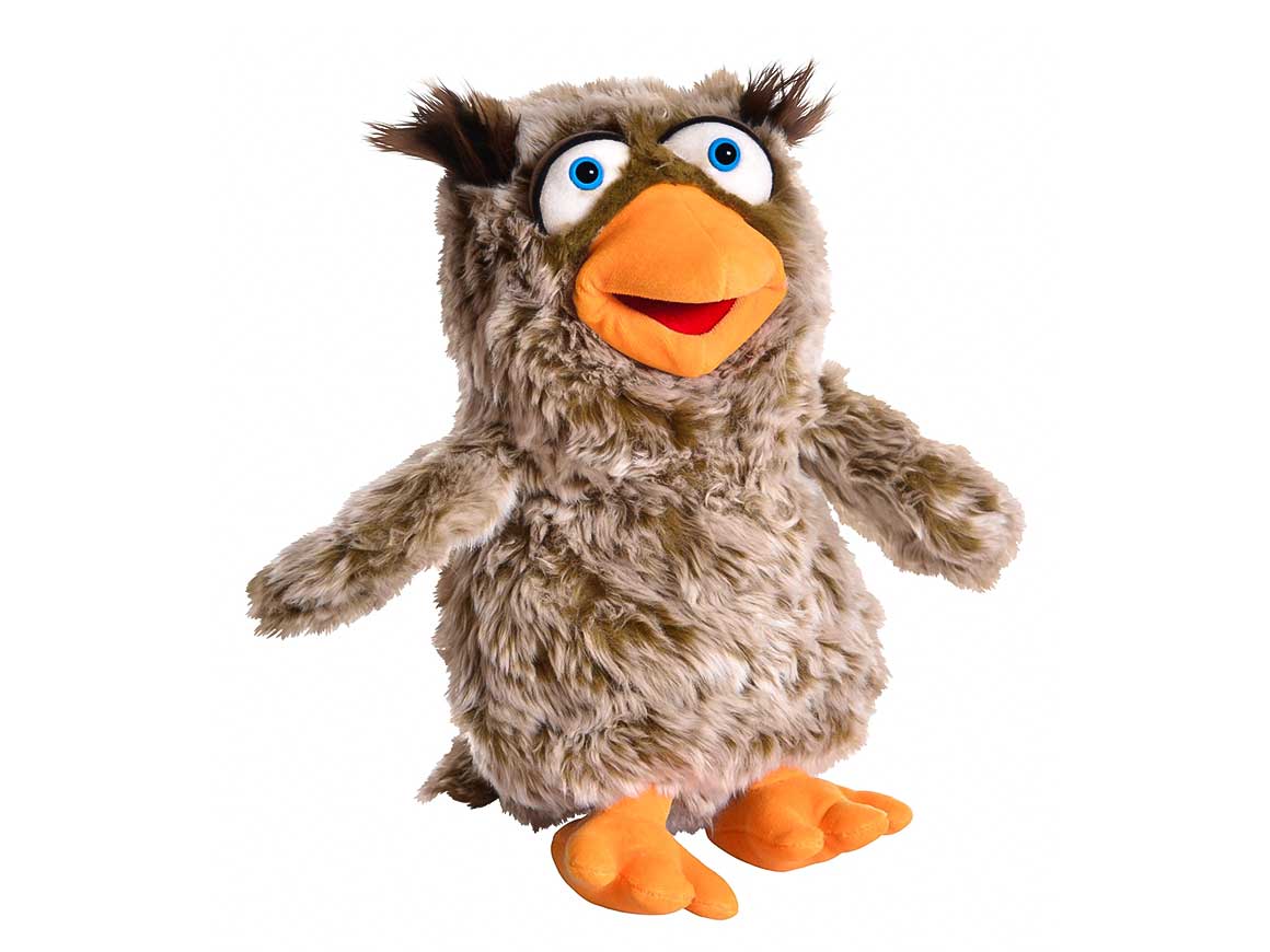 living-puppets-eulalie-die-eule-w666-handpuppe Eulalie die Eule W666 von LIVING PUPPETS – 40 cm große Eulen-Handpuppe